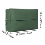 Car Tissue Box with Hanging Fixing Strap Car Sun Visor Tissue Holder Green
