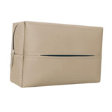 Car Tissue Box with Hanging Fixing Strap Car Sun Visor Tissue Holder Beige