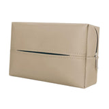 Car Tissue Box with Hanging Fixing Strap Car Sun Visor Tissue Holder Beige