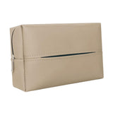 Car Tissue Box with Hanging Fixing Strap Car Sun Visor Tissue Holder Beige