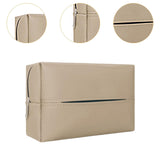 Car Tissue Box with Hanging Fixing Strap Car Sun Visor Tissue Holder Beige