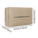 Car Tissue Box with Hanging Fixing Strap Car Sun Visor Tissue Holder Beige