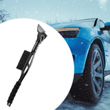 20inch Auto Windscreen Snow Brush Ice Scraper Multipurpose Sturdy Detachable Black