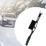20inch Auto Windscreen Snow Brush Ice Scraper Multipurpose Sturdy Detachable Black