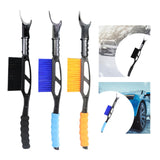 20inch Auto Windscreen Snow Brush Ice Scraper Multipurpose Sturdy Detachable Black
