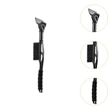 20inch Auto Windscreen Snow Brush Ice Scraper Multipurpose Sturdy Detachable Black