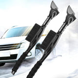 20inch Auto Windscreen Snow Brush Ice Scraper Multipurpose Sturdy Detachable Black
