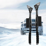 20inch Auto Windscreen Snow Brush Ice Scraper Multipurpose Sturdy Detachable Black