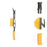 20inch Auto Windscreen Snow Brush Ice Scraper Multipurpose Sturdy Detachable Yellow