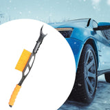 20inch Auto Windscreen Snow Brush Ice Scraper Multipurpose Sturdy Detachable Yellow