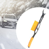 20inch Auto Windscreen Snow Brush Ice Scraper Multipurpose Sturdy Detachable Yellow