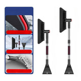 Car Windshield Ice Remover Snow Brush 27-35inch Detachable Sturdy Extendable