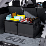 Foldable Car Cargo Trunk Organizer Box Black Wear Resistant 22.8x15x12.6inch