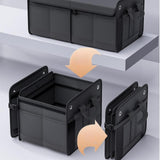 Foldable Car Cargo Trunk Organizer Box Black Wear Resistant 22.8x15x12.6inch