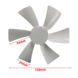 Generic 6" RV Vent Fan Blade Convenient Easy to Use D Bore RV Bathroom Fan