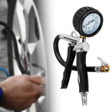 Car Tire Inflator with Pressure Gauge Auto Tire Pressure Gauge with Inflator European Type Joint