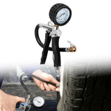 Car Tire Inflator with Pressure Gauge Auto Tire Pressure Gauge with Inflator European Type Joint