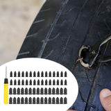 Tire Repair Rubber Nail Accessory Soft for Motorcycle Bike Electric Car 60 Piece