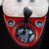 Gear Shift Panel Cover Trim Central Control Part for Fiat 500 2012-2015 Red
