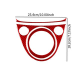 Gear Shift Panel Cover Trim Central Control Part for Fiat 500 2012-2015 Red