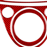 Gear Shift Panel Cover Trim Central Control Part for Fiat 500 2012-2015 Red