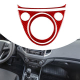 Gear Shift Panel Cover Trim Central Control Part for Fiat 500 2012-2015 Red