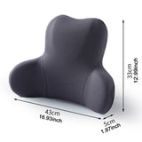 Memory Foam Lumbar Support Pillow Breathable Office Waist Pillow Accessories Gray
