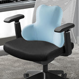 Memory Foam Lumbar Support Pillow Breathable Office Waist Pillow Accessories Blue