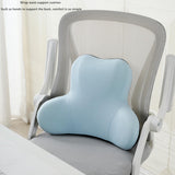 Memory Foam Lumbar Support Pillow Breathable Office Waist Pillow Accessories Blue