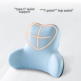 Memory Foam Lumbar Support Pillow Breathable Office Waist Pillow Accessories Blue