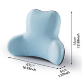 Memory Foam Lumbar Support Pillow Breathable Office Waist Pillow Accessories Blue