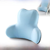 Memory Foam Lumbar Support Pillow Breathable Office Waist Pillow Accessories Blue
