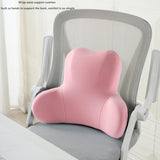 Memory Foam Lumbar Support Pillow Breathable Office Waist Pillow Accessories Pink