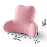 Memory Foam Lumbar Support Pillow Breathable Office Waist Pillow Accessories Pink