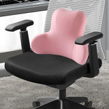 Memory Foam Lumbar Support Pillow Breathable Office Waist Pillow Accessories Pink