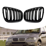 2Pcs Front Grille Grill 51137307599 51137307600 Replaces for BMW x6 E71