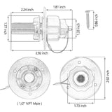 RV City Water Inlet Convenient with Check Valve for Motorhome RV Marine