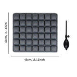 Inflatable Seat Cushion Soft Cushion Pad for Home Living Car Wheelchair Gray