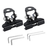 2x Generic LED Light Bar Mounting Brackets Work Pod Light Mount Clamps Black