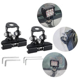 2x Generic LED Light Bar Mounting Brackets Work Pod Light Mount Clamps Black