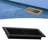 RV Floor Register 10 x 4" Air Vent Cover Cover for Indoor Floor Ceiling Black