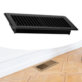 RV Floor Register 10 x 4" Air Vent Cover Cover for Indoor Floor Ceiling Black