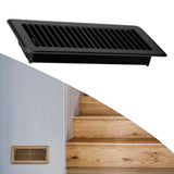 RV Floor Register 10 x 4" Air Vent Cover Cover for Indoor Floor Ceiling Black