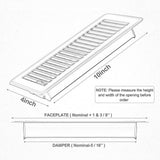 RV Floor Register 10 x 4" Air Vent Cover Cover for Indoor Floor Ceiling White