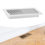 RV Floor Register 10 x 4" Air Vent Cover Cover for Indoor Floor Ceiling White