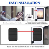 RV Door Window Shade Cover Black for Motorhomes Travel Trailers Campers