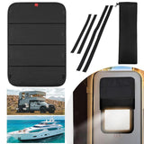 RV Door Window Shade Cover Black for Motorhomes Travel Trailers Campers