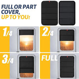 RV Door Window Shade Cover Black for Motorhomes Travel Trailers Campers