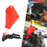 Engine Oil Funnel for Cars Trucks Automotive Easy to Use Accessory Mess Free Red