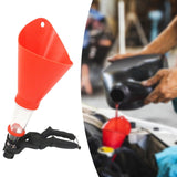 Engine Oil Funnel for Cars Trucks Automotive Easy to Use Accessory Mess Free Red